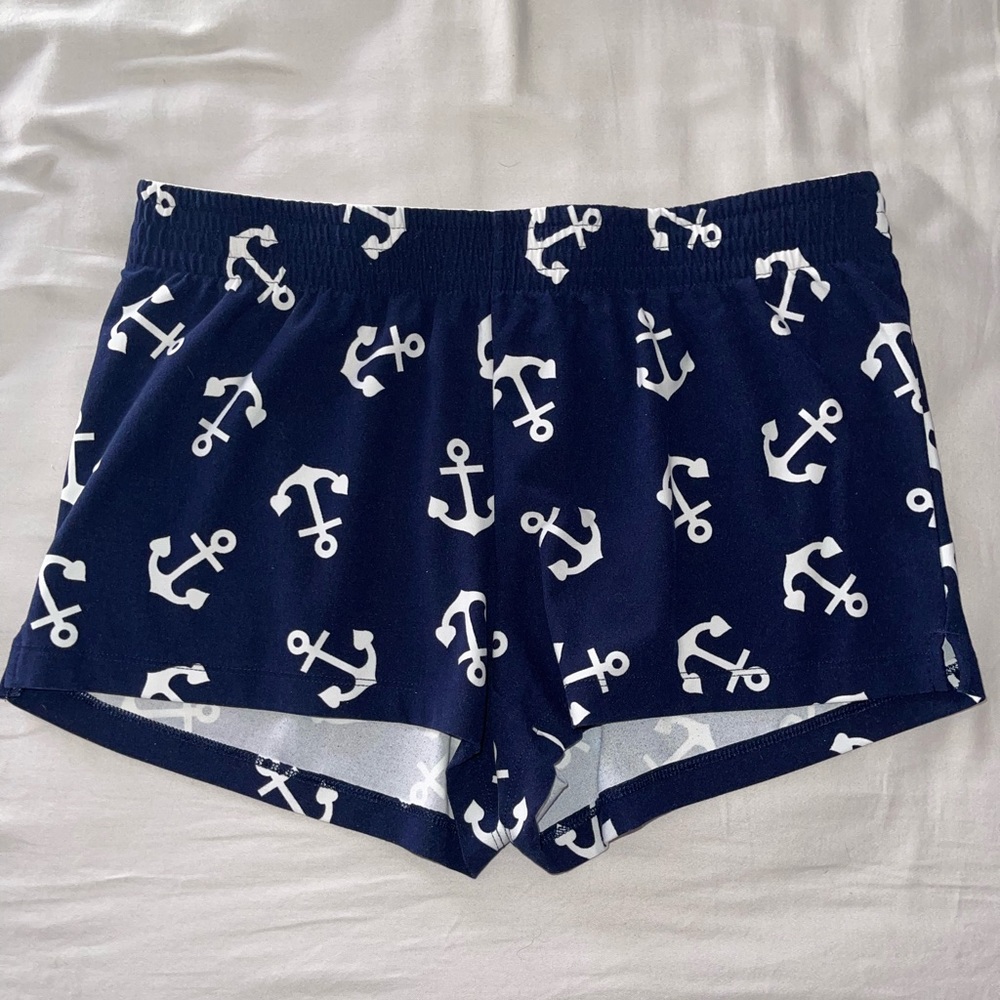 Navy blue anchor shorts